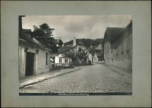 Fotografie einer Straße in Sievering (vom Bearbeiter vergebener Titel) von Reiffenstein, Bruno