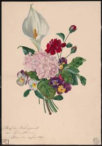 Blumenstrauß / Blumenstudie (vom Bearbeiter vergebener Titel) von Krinner, Heinrich
