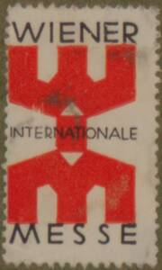 Werbeverschlussmarke zur Wiener Internationalen Messe 1921/22 von Klinger, Julius