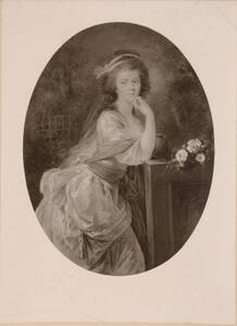 Fotografie einer Porträtmalerei einer Frau, vermutlich der Gräfin Clam, von Heinrich Friedrich Füger (vom Bearbeiter vergebener Titel) von Anonym