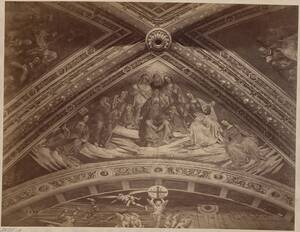 Fotografie der Deckenmalerei "Chor der Jungfrauen" im Dom zu Orvieto, von Signorelli Luca (vom Bearbeiter vergebener Titel) von Fratelli Alinari
