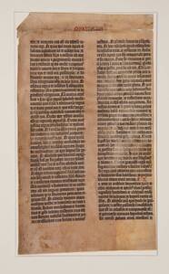 Ein Blatt aus der 42-zeiligen Gutenberg Bibel (vom Bearbeiter vergebener Titel)