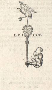 Signet des Episcopus, der Bischofsstab mit dem Kranich (vom Bearbeiter vergebener Titel) von Anonym