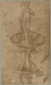 Fotografie eines Entwurfes für einen Brunnen von Tizian (vom Bearbeiter vergebener Titel) von Braun, Adolphe