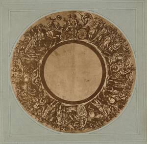 Fotografie eines Entwurfes für eine Platte von Antonio Tempesta (vom Bearbeiter vergebener Titel) von Braun, Adolphe