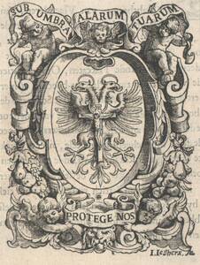 Signet des Rutger Velpius, der Doppeladler mit dem Kruzifix in einer Kartusche (vom Bearbeiter vergebener Titel) von Jeghers, Jan Christoffel