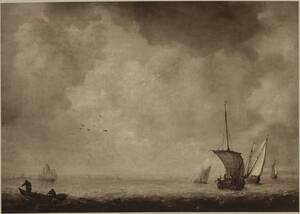 Fotografie des Gemäldes "Ruhige See" von Rembrandt (?) (vom Bearbeiter vergebener Titel) von Ad. Braun & Cie.