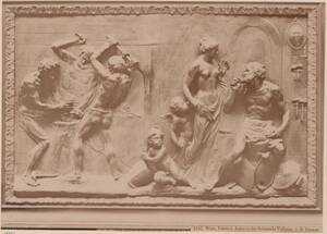 Fotografie des Reliefs "Venus und Amor in der Schmiede des Vulkan" von Georg Raphael Donner (vom Bearbeiter vergebener Titel) von Wlha, Josef