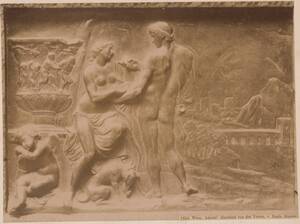 Fotografie des Reliefs "Adonis Abschied von Venus" von Georg Raphael Donner (vom Bearbeiter vergebener Titel) von Wlha, Josef