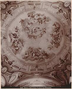 Fotografie eines Deckenfresko in der Bibliothek des Stiftes Admont, von Martino Altomonte (vom Bearbeiter vergebener Titel) von Altomonte, Martino