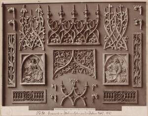 Lichtdruck von geschnitzten Renaissance-Ornamenten (vom Bearbeiter vergebener Titel) von Obernetter, Johann Baptist