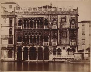Fotografie des Palazzo Ca' d'Oro am Canal Grande in Venedig (vom Bearbeiter vergebener Titel) von Anonym