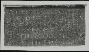 Inschrifttafel vom Haus von Johannes Cuspinian (vom Bearbeiter vergebener Titel) von Anonym