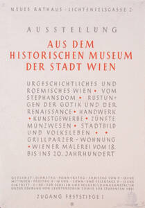 Aus dem historischen Museum der Stadt Wien (Kurztitel) von Anonym