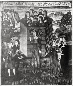 Holzbild, Szene aus dem Neuen Testament von Anonym
