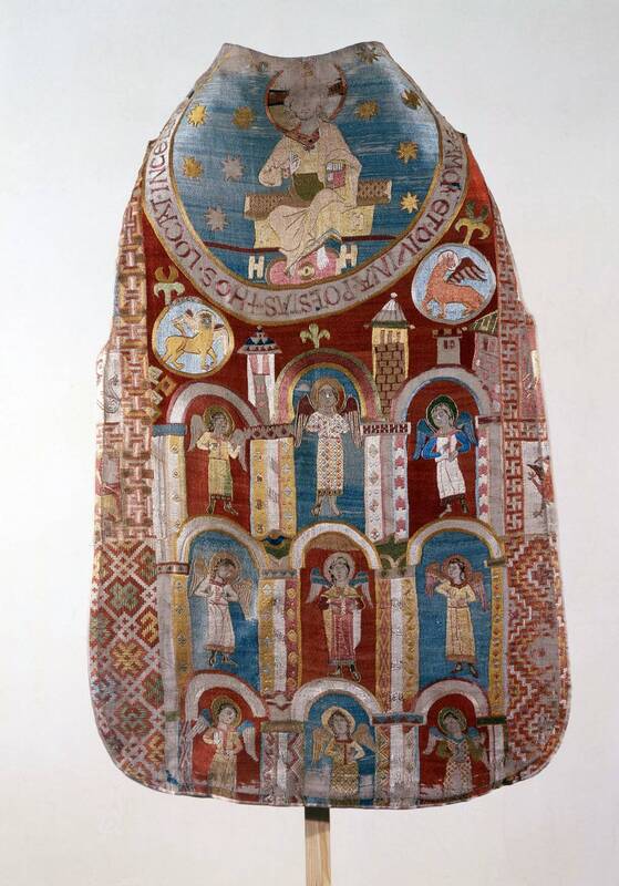
      chasuble (liturgical vestment)
    